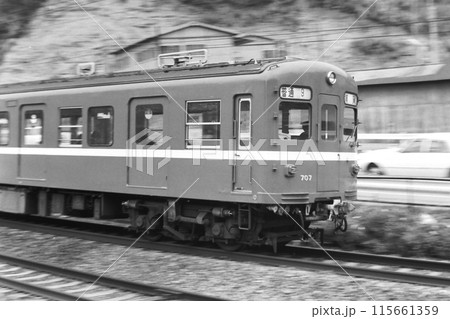 京急700形高運転台車、707、谷津坂（能見台）ー金沢文庫、1982年3月14