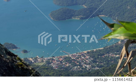 Aerial View of Ilha Grande from Pico de Papagayo in Brazil 115661482