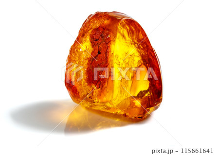 Macro stone mineral amber with insects, flies and beetles on a white background close up Macro stone mineral amber with insects, flies and beetles on a white background close up 115661641