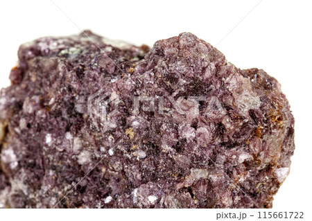 Macro of a chromium kyanite mineral stone on white background Macro of a chromium kyanite mineral stone on white background 115661722