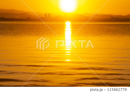 朝の琵琶湖畔　 115662779