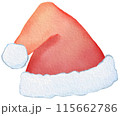 Christmas Hat Watercolor Isolated	 115662786