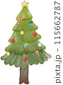 Christmas Tree Watercolor Isolated	 115662787