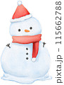 Snowman Watercolor Isolated	 115662788
