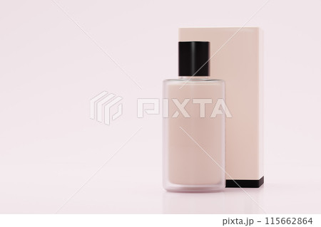 blank mockup Glass Perfume Bottle Black Cap Beside Beige Box, Elegant Fragrance Packaging, Minimalist Design, Cosmetic Product Presentation, Clean Stock Image blank mockup Glass Perfume Bottle Black Cap Beside Beige Box, Elegant Fragrance Packaging, Minimalist Design, Cosmetic Product Presentation, Clean Stock Image 115662864