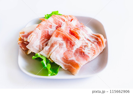 スペイン産豚バラ薄切り肉 115662906
