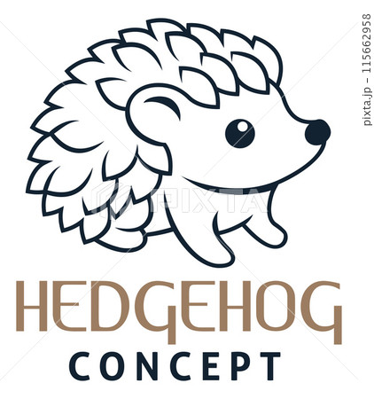 Hedgehog Animal Design Icon Mascot Illustration Hedgehog Animal Design Icon Mascot Illustration 115662958