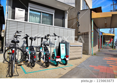 電動キックボードのシェアリングサービス 115663873