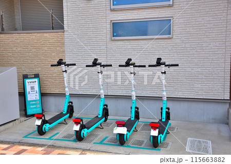 電動キックボードのシェアリングサービス 電動キックボードのシェアリングサービス 115663882
