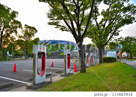 《愛知県》名古屋市名城公園駐車場 テスラEV充電ステーション 《愛知県》名古屋市名城公園駐車場 テスラEV充電ステーション 115663918