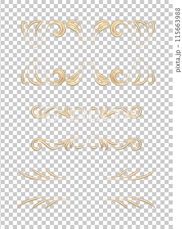 3D decorative design gold frame material 3D decorative design gold frame material 115663988