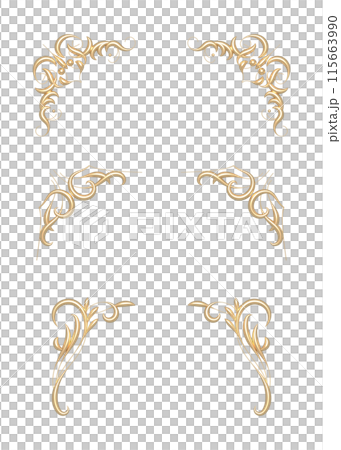 3D decorative design gold frame material-3 3D decorative design gold frame material-3 115663990