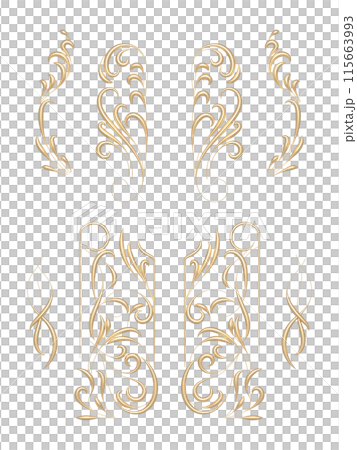3D decorative design gold frame material-5 3D decorative design gold frame material-5 115663993