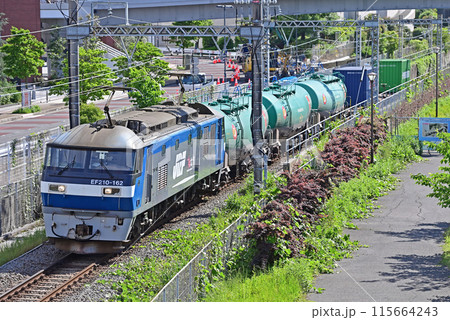 東海道本線 貨物支線 東高島-桜木町 JR貨物 EF210-162(新鶴見) 東海道本線 貨物支線 東高島-桜木町 JR貨物 EF210-162(新鶴見) 115664243