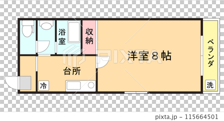 公寓、公寓等住宅建築的平面圖影像素材 115664501