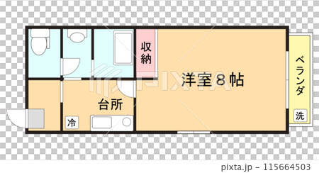公寓、公寓等住宅建築的平面圖影像素材 115664503