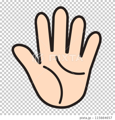 Illustration material of the rock-paper-scissors hand 115664657