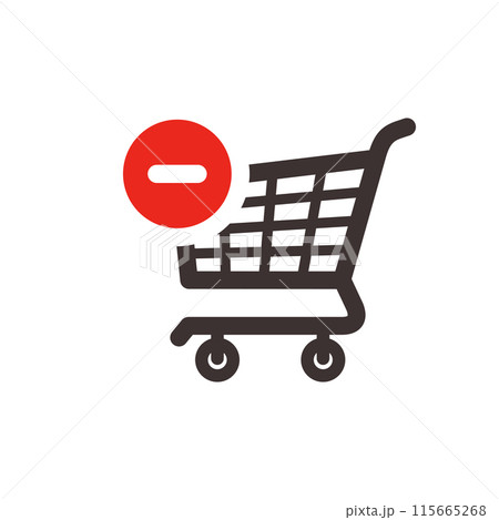 Shopping cart icon, made in color style 115665268