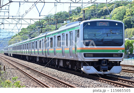 東海道本線　大磯ー二宮　JR東日本　E231系1000番台　K-18編成（国府津） 115665505