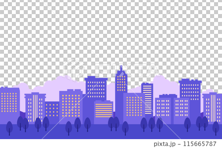 建築物林立的城市景觀插圖 115665787