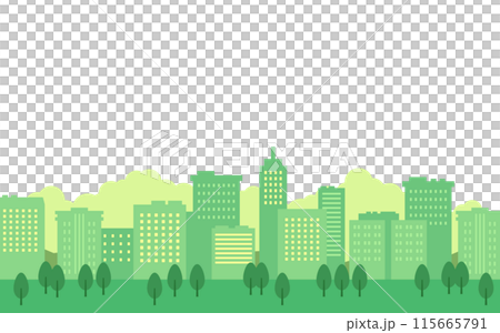 Illustration of a cityscape with rows of buildings 115665791