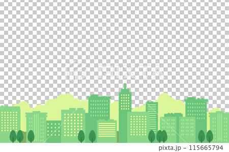 建築物林立的城市景觀插圖 115665794