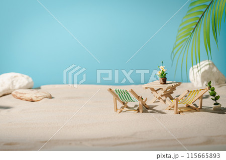 Symbolic beach background Symbolic beach background 115665893