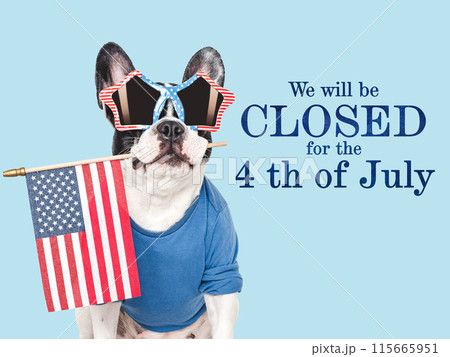 Signboard with the inscription We will be closed 115665951