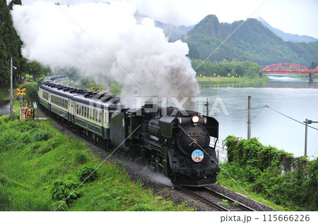 磐越西線 津川ー三川 JR東日本 D51-498(高崎)+12系(新津) D51ばんえつ物語 磐越西線 津川ー三川 JR東日本 D51-498(高崎)+12系(新津) D51ばんえつ物語 115666226