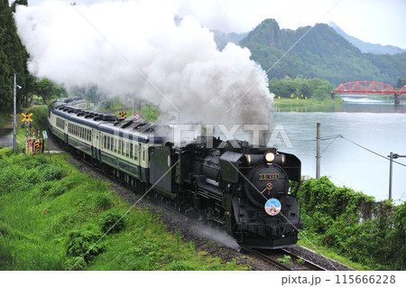 磐越西線 津川ー三川 JR東日本 D51-498(高崎)+12系(新津) D51ばんえつ物語 磐越西線 津川ー三川 JR東日本 D51-498(高崎)+12系(新津) D51ばんえつ物語 115666228