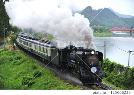 磐越西線 津川ー三川 JR東日本 D51-498(高崎)+12系(新津) D51ばんえつ物語 磐越西線 津川ー三川 JR東日本 D51-498(高崎)+12系(新津) D51ばんえつ物語 115666229