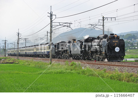 上越線　後閑ー沼田　JR東日本　D51-498＋C57-180＋12系　SL重連みなかみ物語 115666407