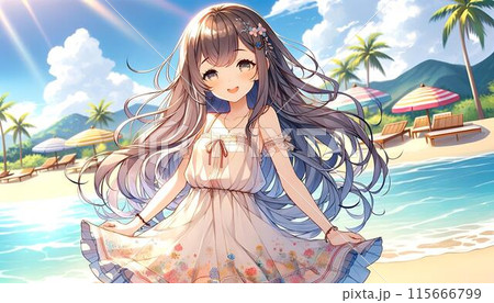 夏を楽しむ美少女 夏を楽しむ美少女 115666799