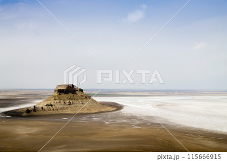 Mangystau region landscape, Karyn Zharyk depression, Kazakhstan 115666915