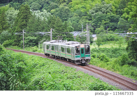 東北本線　南福島ー松川　JR東日本　701系　F2-508編成（仙台） 115667335