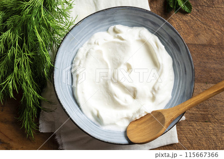 Homemade Greek Yogurt, cream cheese 115667366