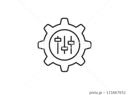 Customization, service, setting icon. Vector illustration. Customization, service, setting icon. Vector illustration. 115667652