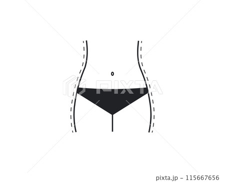 Body, metabolism, fat removal icon. Vector illustration. 115667656