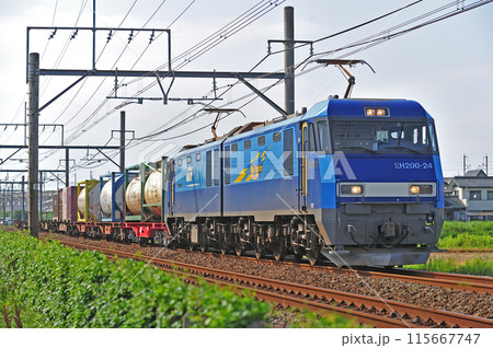 高崎線　熊谷ー行田　JR貨物　EH200-24（高崎） 115667747