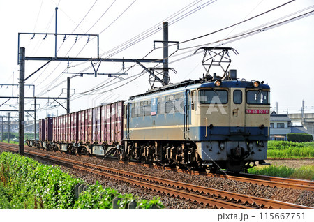 高崎線　熊谷ー行田　JR貨物　EF65-1078（新鶴見） 115667751