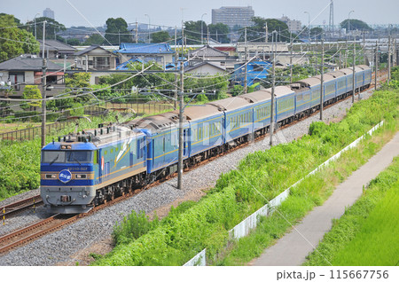 東北本線　栗橋ー東鷲宮　JR東日本　EF510-507（田端）＋24系（尾久）　北斗星 115667756