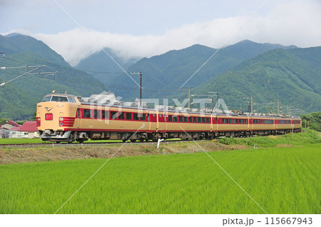 磐越西線 川桁ー猪苗代 JR東日本 485系 A1+A2編成(仙台) あいづ 磐越西線 川桁ー猪苗代 JR東日本 485系 A1+A2編成(仙台) あいづ 115667943