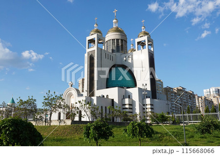 Kyiv, Ukraine May 5, 2024: Patriarchal Cathedral of the Resurrection of Christ UGK Kyiv, Ukraine May 5, 2024: Patriarchal Cathedral of the Resurrection of Christ UGK 115668066