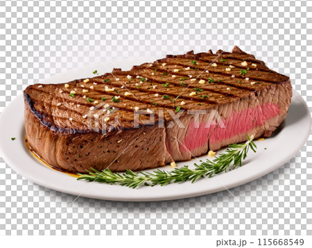New York Strip Steak Juicy perfectly cooked New York strip steak seared to perfection 115668549