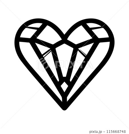 Love Jewelry logo or modern line icon. Vector line art and icon design with bold outline. Black and white Pixel Perfect minimalistic symbol isolate white background. Creative logotype Love Jewelry logo or modern line icon. Vector line art and icon design with bold outline. Black and white Pixel Perfect minimalistic symbol isolate white background. Creative logotype 115668748
