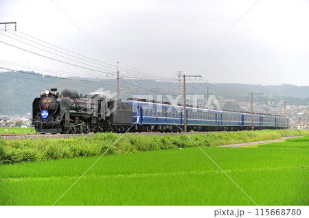 上越線　渋川ー八木原　JR東日本　D51-498+12系（高崎）　SLみなかみ 115668780
