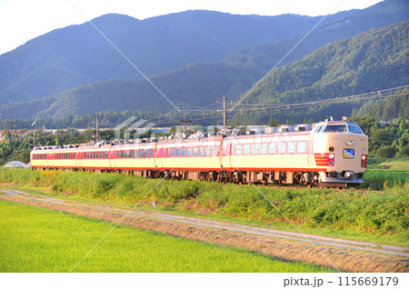 磐越西線　川桁ー関都　JR東日本　485系　A-1+A-2編成（仙台）　あいづ 115669179