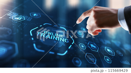 Training online Webinar E-learning Skills Business Concept 115669429
