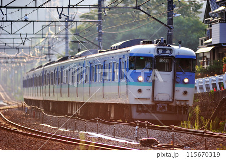 中央本線 四方津ー上野原 JR東日本 115系 C7編成(長野) 中央本線 四方津ー上野原 JR東日本 115系 C7編成(長野) 115670319