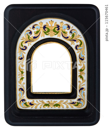 Antique Golden Brown Classic Old Vintage Wooden Rectangle ornate mockup canvas frame isolated on white Antique Golden Brown Classic Old Vintage Wooden Rectangle ornate mockup canvas frame isolated on white 115670461